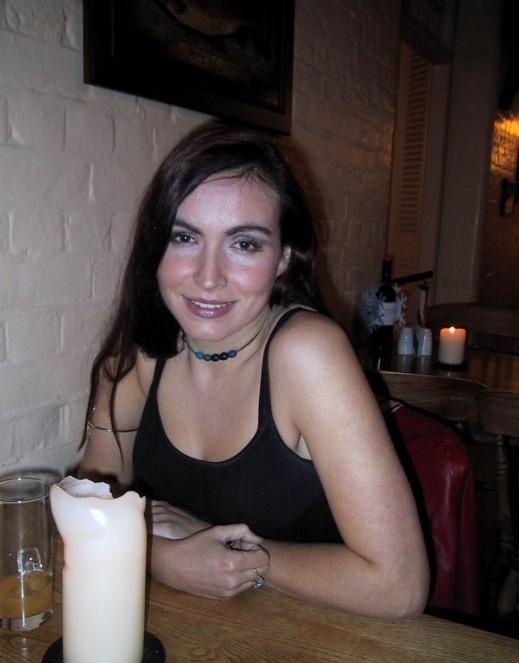 Brunette at a bar