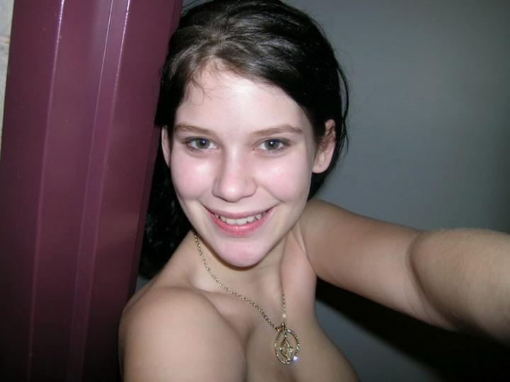 Teen with pierced nipple